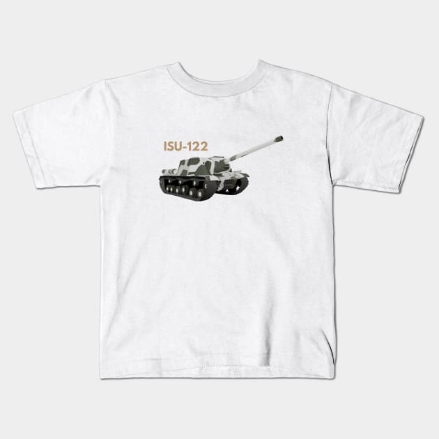 ISU-122 Soviet WW2 Tank Destroyer Kids T-Shirt by NorseTech